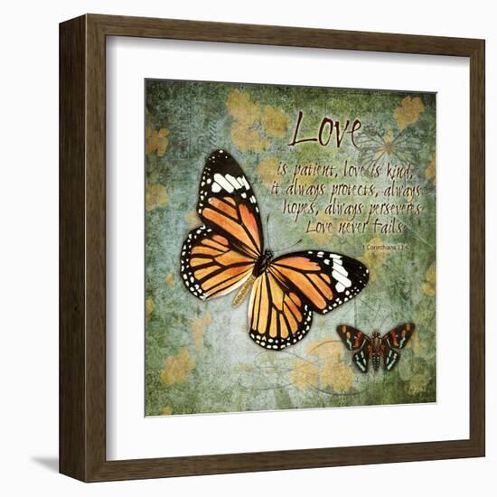 Butterfly Love-Carole Stevens-Framed Art Print