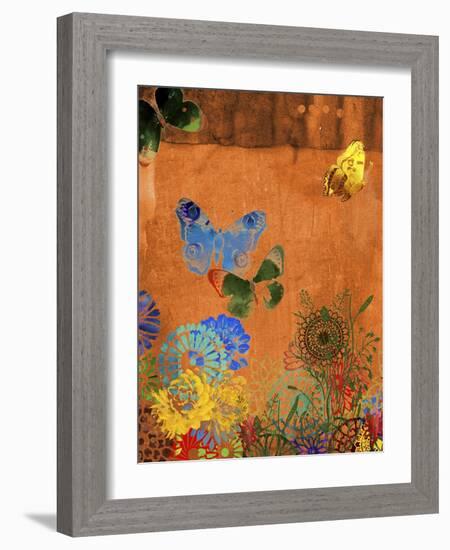 Butterfly Panorama Triptych I-Sisa Jasper-Framed Art Print