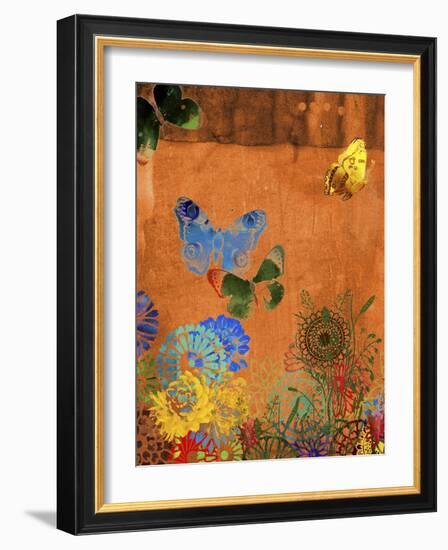 Butterfly Panorama Triptych I-Sisa Jasper-Framed Art Print