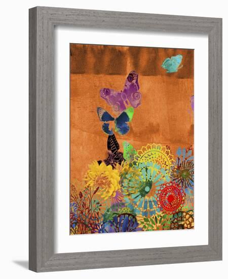 Butterfly Panorama Triptych II-Sisa Jasper-Framed Art Print