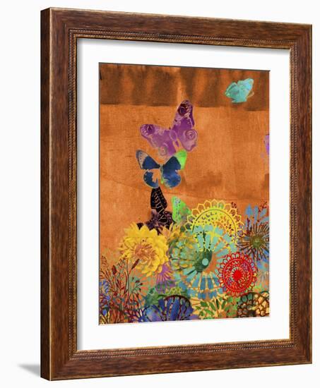 Butterfly Panorama Triptych II-Sisa Jasper-Framed Art Print