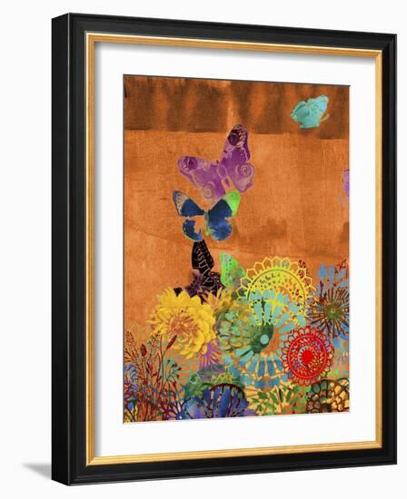 Butterfly Panorama Triptych II-Sisa Jasper-Framed Art Print