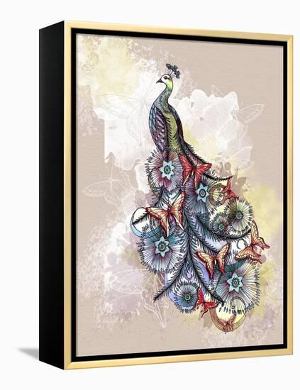 Butterfly Peacock-The Tangled Peacock-Framed Premier Image Canvas