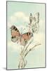 Butterfly People on Pussy Willows-null-Mounted Art Print