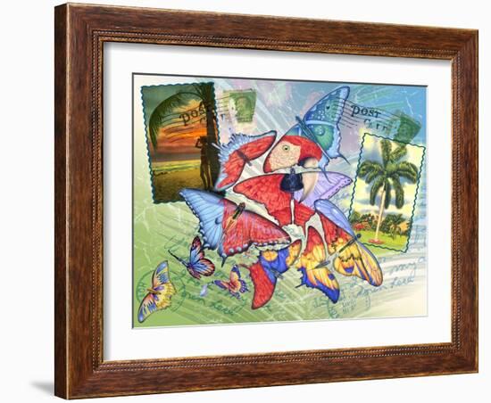 Butterfly Postcards-James Mazzotta-Framed Giclee Print