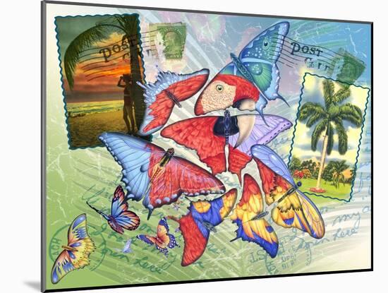 Butterfly Postcards-James Mazzotta-Mounted Giclee Print