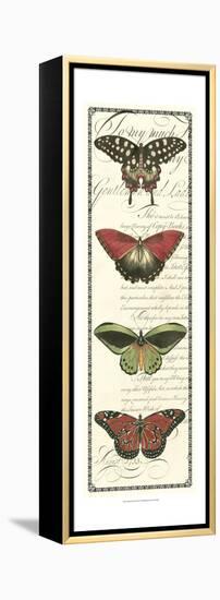 Butterfly Prose Panel I-null-Framed Stretched Canvas