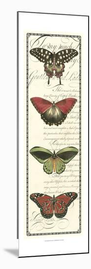 Butterfly Prose Panel I-null-Mounted Art Print