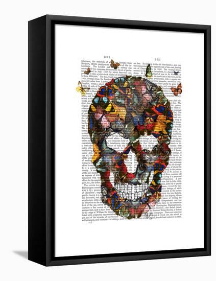 Butterfly Skull-Fab Funky-Framed Stretched Canvas