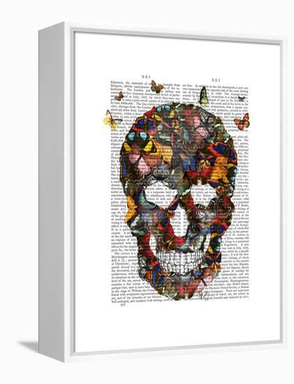 Butterfly Skull-Fab Funky-Framed Stretched Canvas