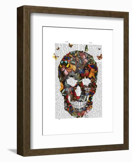 Butterfly Skull-Fab Funky-Framed Art Print