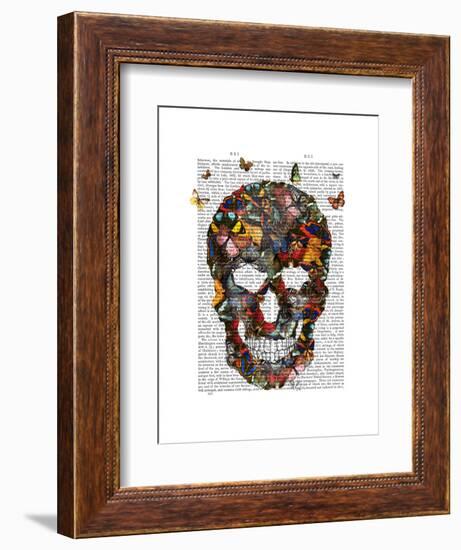 Butterfly Skull-Fab Funky-Framed Art Print