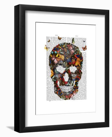 Butterfly Skull-Fab Funky-Framed Art Print