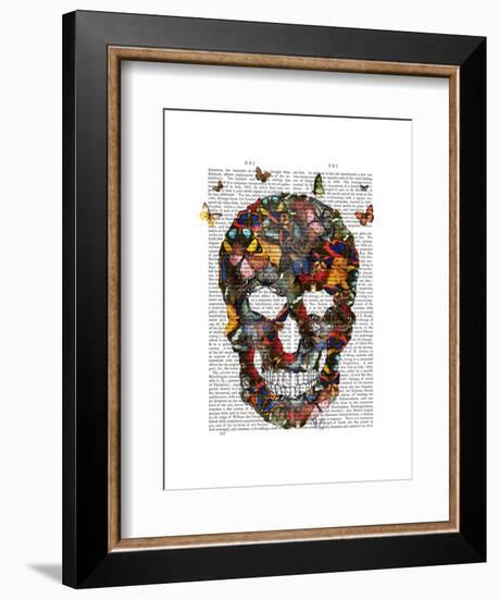 Butterfly Skull-Fab Funky-Framed Art Print