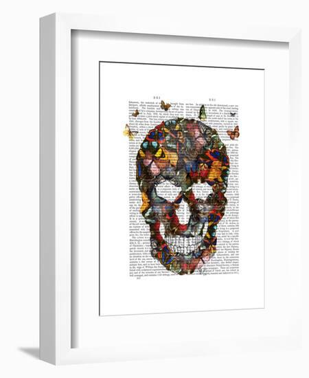 Butterfly Skull-Fab Funky-Framed Art Print