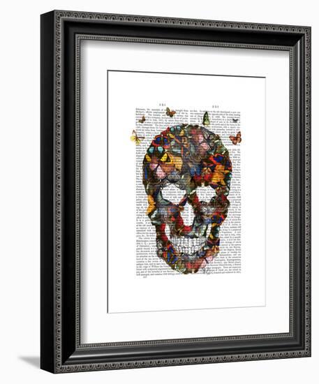 Butterfly Skull-Fab Funky-Framed Art Print