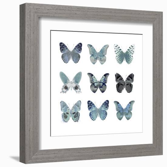 Butterfly Study in Blue II-Julia Bosco-Framed Art Print