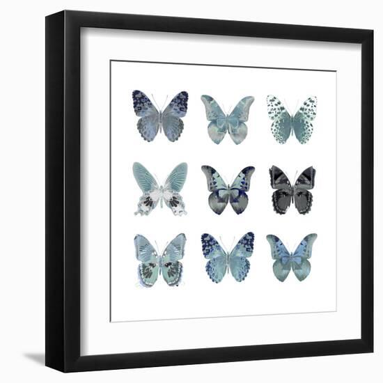 Butterfly Study in Blue II-Julia Bosco-Framed Art Print