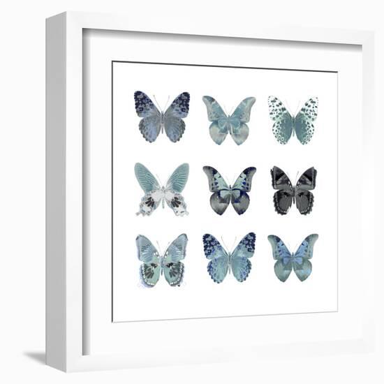 Butterfly Study in Blue II-Julia Bosco-Framed Art Print