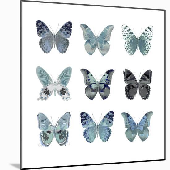 Butterfly Study in Blue II-Julia Bosco-Mounted Art Print