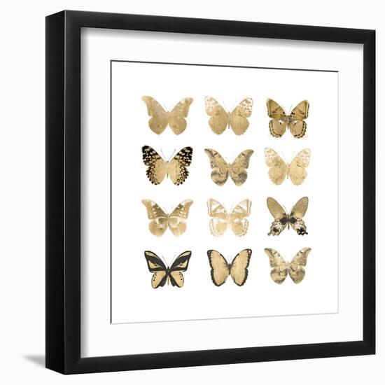 Butterfly Study in Gold II-Julia Bosco-Framed Art Print