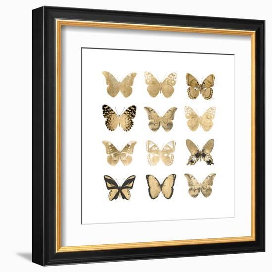 Butterfly Study in Gold II-Julia Bosco-Framed Art Print