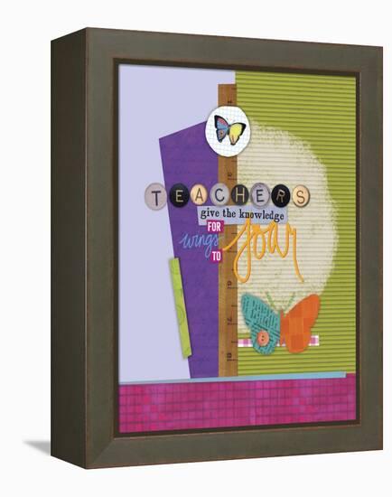 Butterfly Teacher 1-Holli Conger-Framed Premier Image Canvas