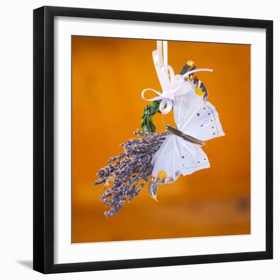 Butterfly with lavender as a jewellery-Alexander Georgiadis-Framed Photographic Print