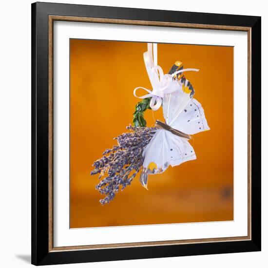 Butterfly with lavender as a jewellery-Alexander Georgiadis-Framed Photographic Print