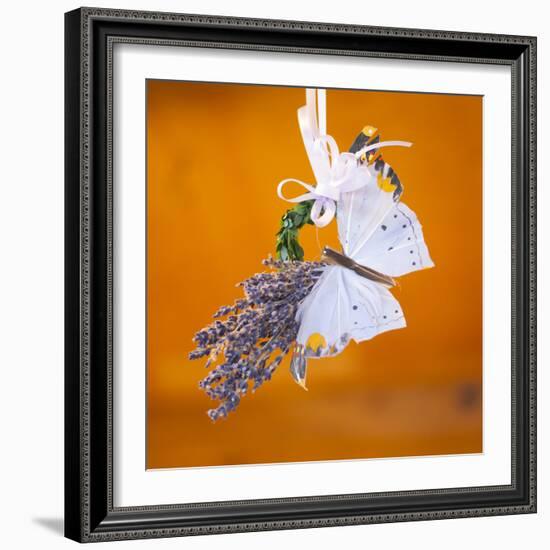 Butterfly with lavender as a jewellery-Alexander Georgiadis-Framed Photographic Print
