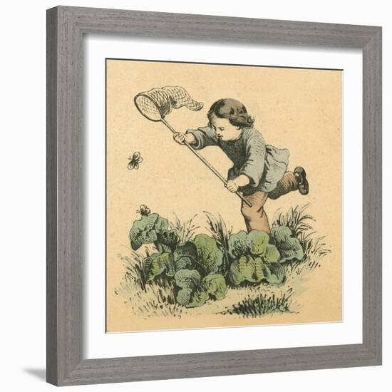 Butterflying-English School-Framed Giclee Print