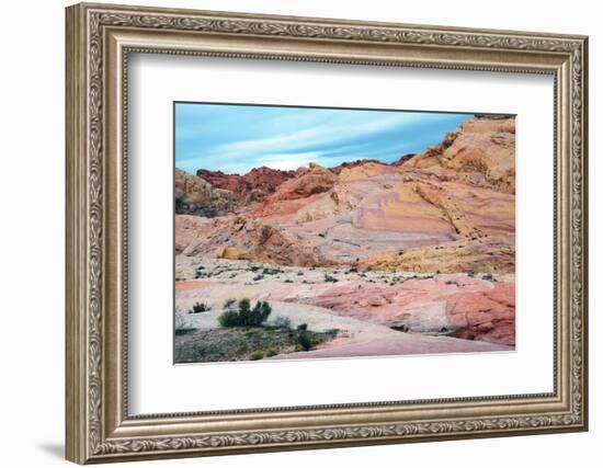 Buttes and rocks, White Domes Area, Valley of Fire State Park, Nevada, USA-Michel Hersen-Framed Photographic Print