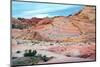 Buttes and rocks, White Domes Area, Valley of Fire State Park, Nevada, USA-Michel Hersen-Mounted Photographic Print