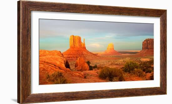 Buttes Rock Formations at Monument Valley, Utah-Arizona Border, USA-null-Framed Photographic Print