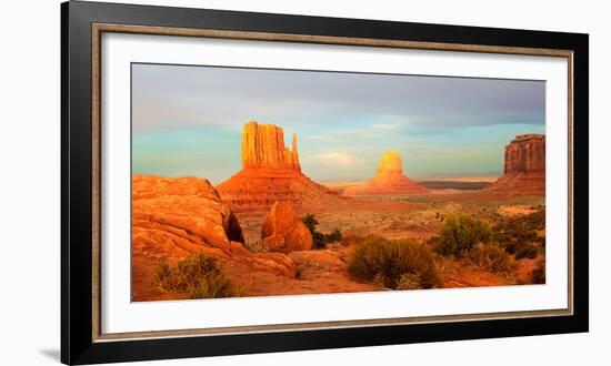 Buttes Rock Formations at Monument Valley, Utah-Arizona Border, USA-null-Framed Photographic Print