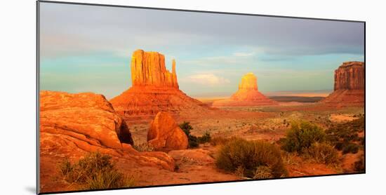 Buttes Rock Formations at Monument Valley, Utah-Arizona Border, USA-null-Mounted Photographic Print