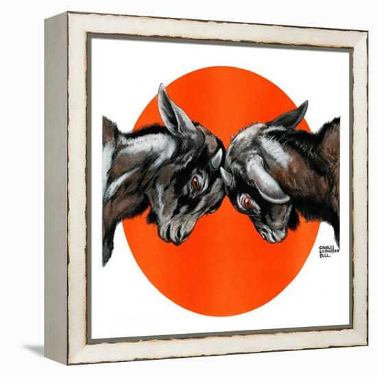 Butting Heads-Charles Bull-Framed Premier Image Canvas