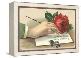 Button's Raven Gloss Shoe Dressing Trade Card-null-Framed Premier Image Canvas