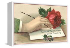Button's Raven Gloss Shoe Dressing Trade Card-null-Framed Premier Image Canvas
