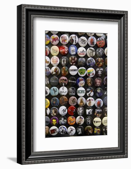 Buttons at Amoeba Music Store, Hollywood, Los Angeles, California, USA-Kymri Wilt-Framed Photographic Print