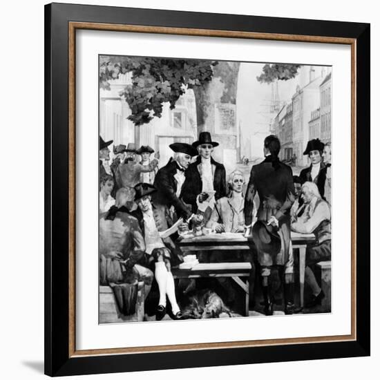 Buttonwood Agreement Founded the New York Stock Exchange on May 17, 1972-null-Framed Photo