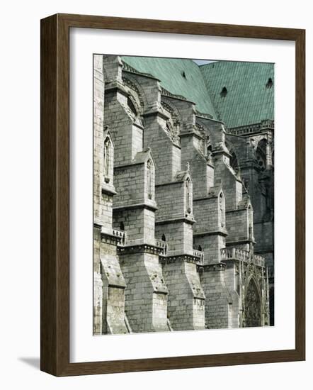 Buttresses on the South Front of the Cathedral, Chartres, France-Walter Rawlings-Framed Photographic Print