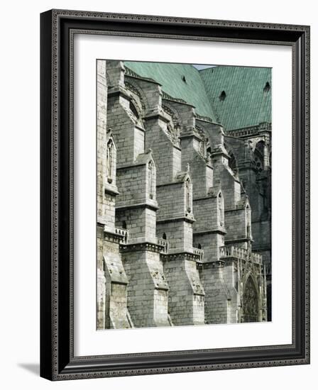 Buttresses on the South Front of the Cathedral, Chartres, France-Walter Rawlings-Framed Photographic Print