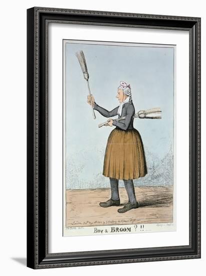 Buy a Broom?!!, 1825-George Cruikshank-Framed Giclee Print