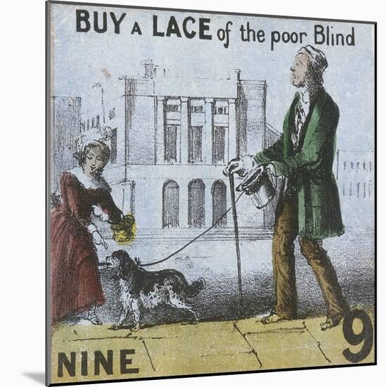 Buy a Lace of the Poor Blind, Cries of London, C1840-TH Jones-Mounted Giclee Print