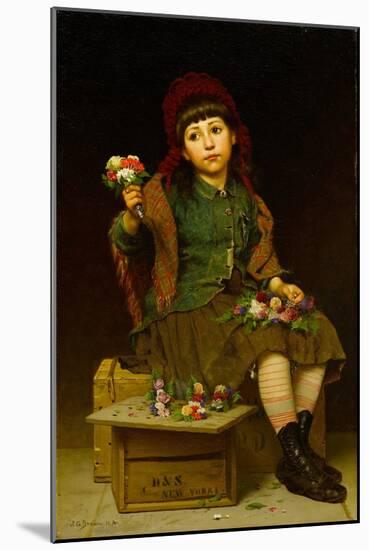 Buy a Posy, C.1881 (Oil on Canvas)-John George Brown-Mounted Giclee Print