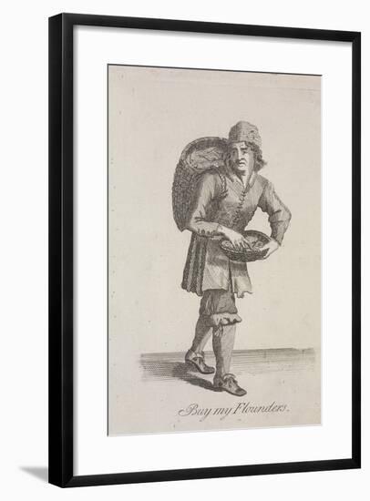 Buy My Flounders, Cries of London, C1688-Marcellus Laroon-Framed Giclee Print