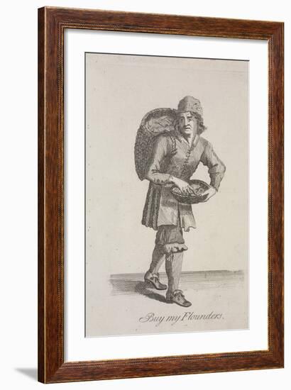 Buy My Flounders, Cries of London, C1688-Marcellus Laroon-Framed Giclee Print