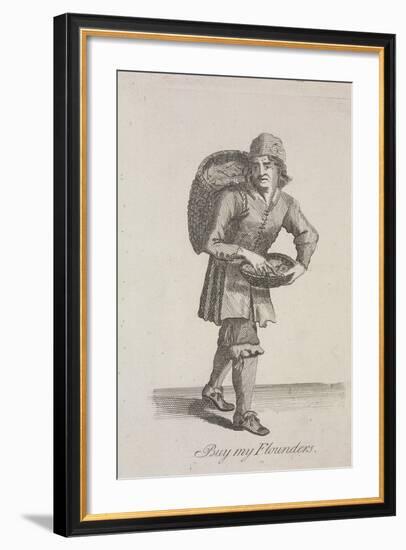 Buy My Flounders, Cries of London, C1688-Marcellus Laroon-Framed Giclee Print