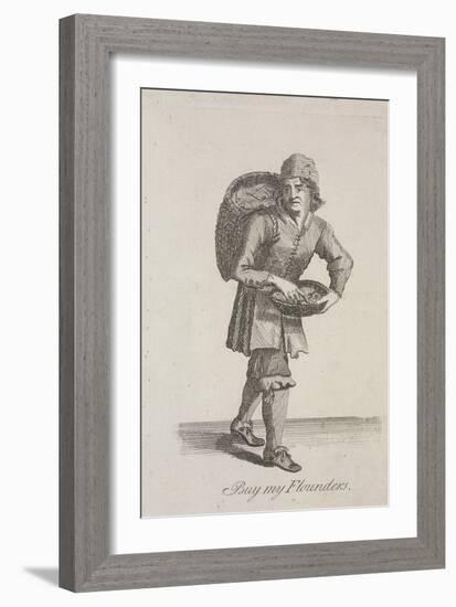 Buy My Flounders, Cries of London, C1688-Marcellus Laroon-Framed Giclee Print